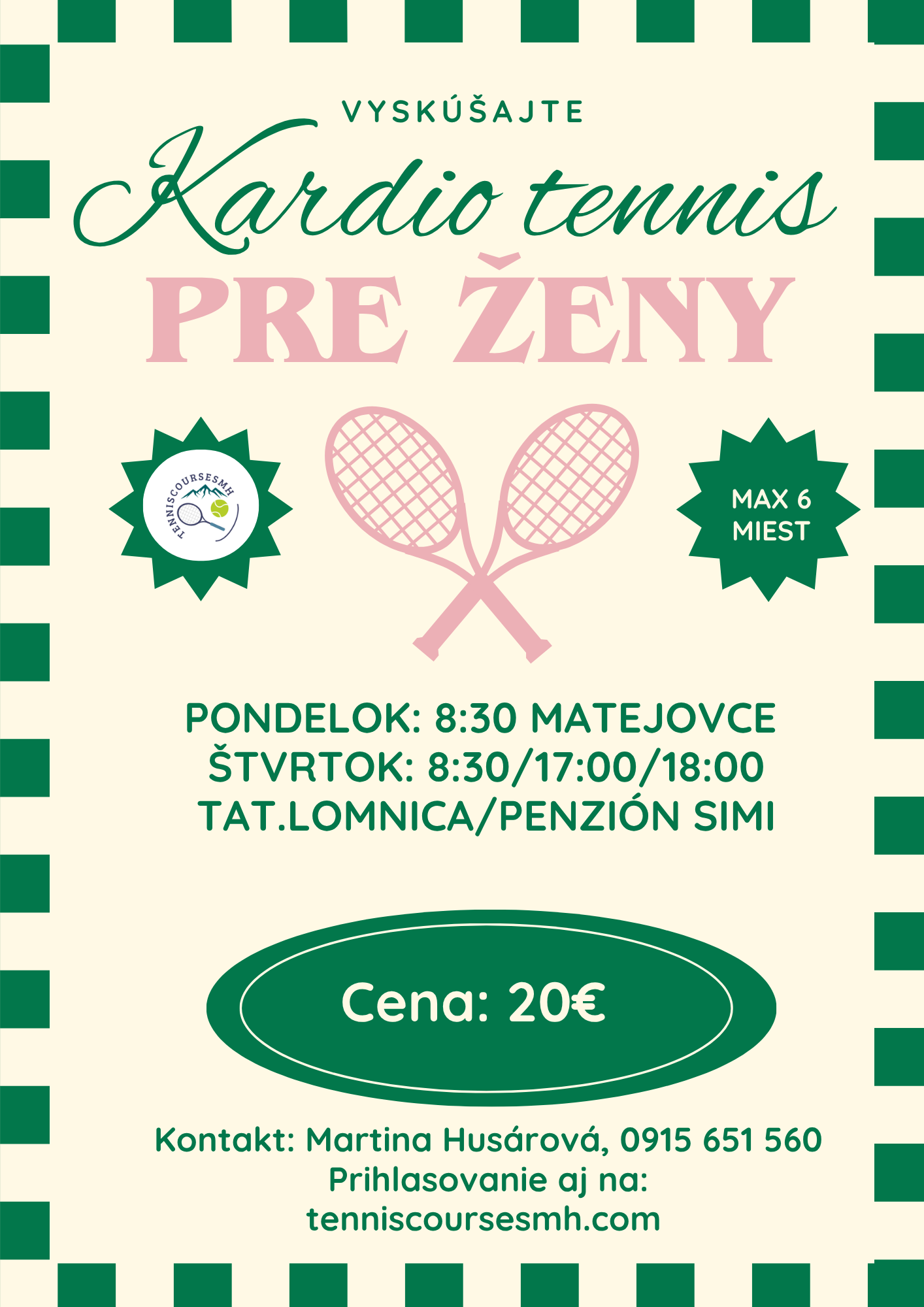 Kardio Tennis pre ženy