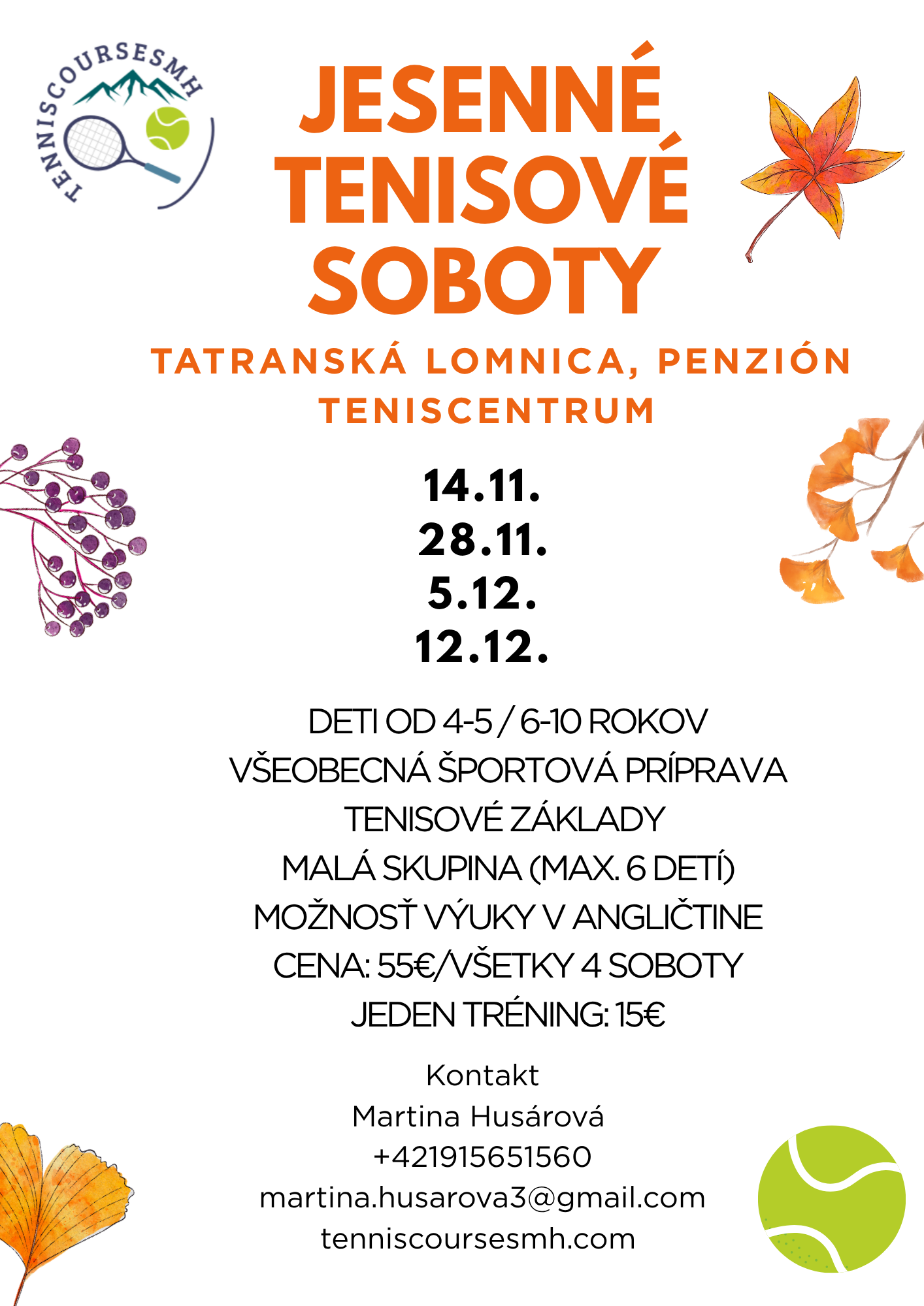 Jesenné tenisové soboty